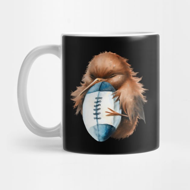 Lucky Rugby New Zealand Kiwi by Merlyn Morris